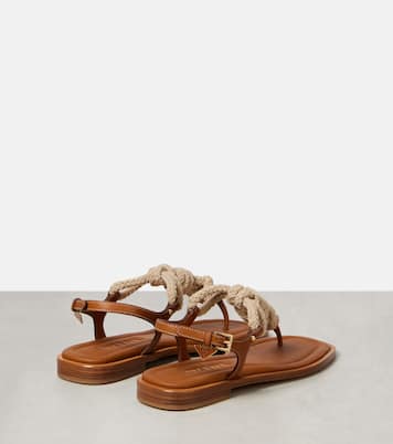 레더 통 샌들 | Prada