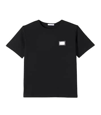 T-shirt in jersey di cotone con logo | Dolce&Gabbana Kids