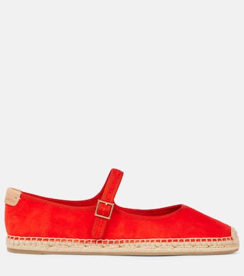 Mary-Jane-Ballerinas aus Veloursleder | Tory Burch