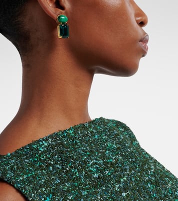 Elin crystal-embellished gold-plated earrings | Jennifer Behr