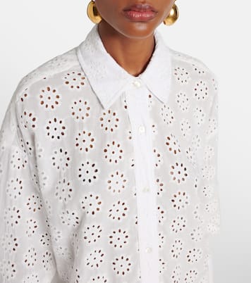 Colton eyelet cotton shirt | Staud