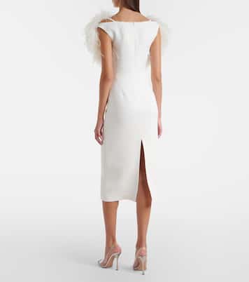 Feather-trimmed cocktail dress | David Koma