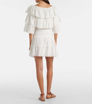 Minigonna Cassandra in cotone smerlato | Rixo