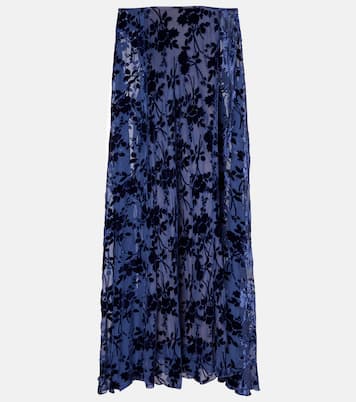 Caped off-shoulder jacquard maxi dress | Rodarte