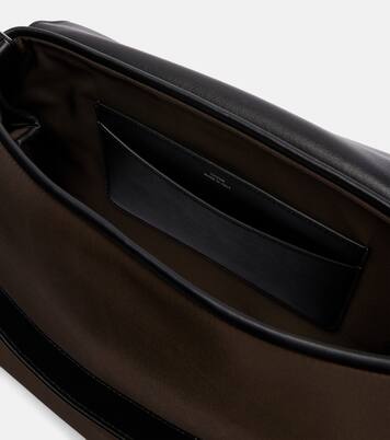 T-Lock Medium leather-trimmed shoulder bag | Toteme