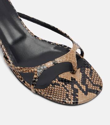 Mila 35 snake-effect leather mules | Khaite