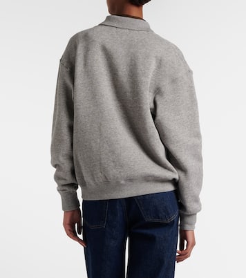 Logo cotton-blend fleece polo sweatshirt | Polo Ralph Lauren
