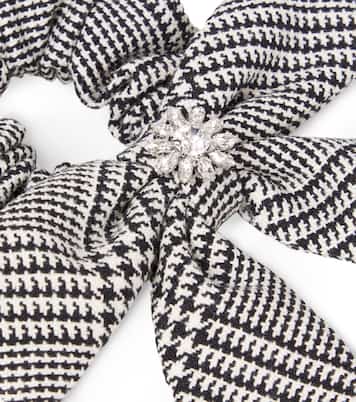 Prince of Wales check wool-blend scrunchie | Self-Portrait Kids