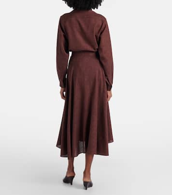 Midirock Petra aus Wolle, Seide und Leinen | Loro Piana