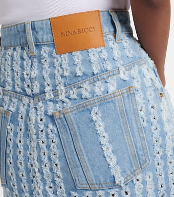 Striped denim pencil skirt | Nina Ricci