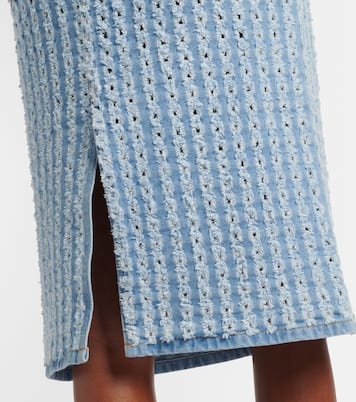 Striped denim pencil skirt | Nina Ricci