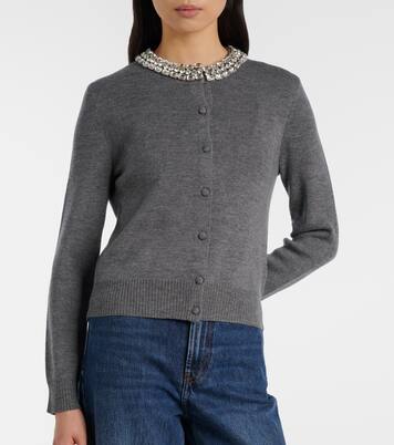 Cárdigan Daro de lana adornado | Veronica Beard