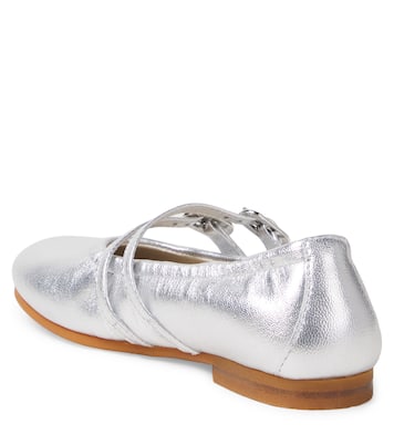 Bailarinas Mary Jane de piel metalizada | Il Gufo