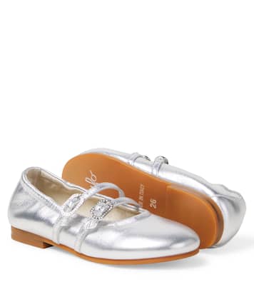 Bailarinas Mary Jane de piel metalizada | Il Gufo