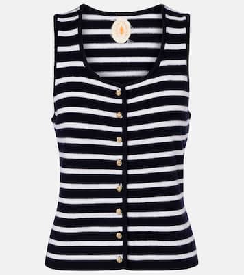 Striped cashmere sweater vest | Jardin des Orangers
