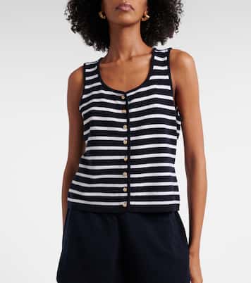 Striped cashmere sweater vest | Jardin des Orangers