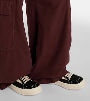 Vintage suede-trimmed canvas sneakers | Rick Owens