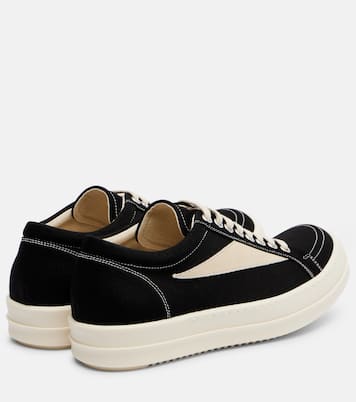 Vintage suede-trimmed canvas sneakers | Rick Owens