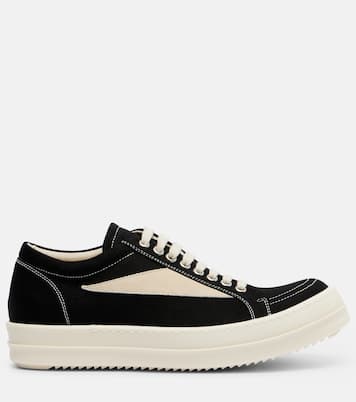 Vintage suede-trimmed canvas sneakers | Rick Owens