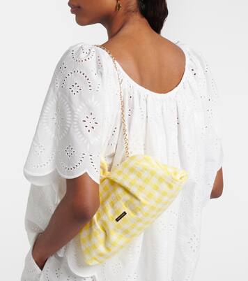 Bow Tie bow-detail checked clutch | Aquazzura