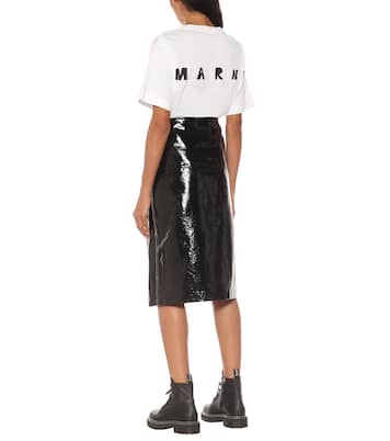 Jupe en coton et lin mélangés | Marni