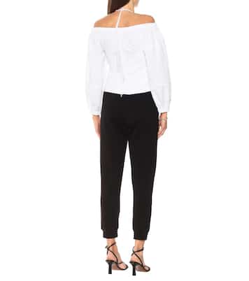 Top Silvia in tessuto tecnico con scollo bardot | Rta