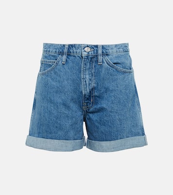 Shorts di jeans a vita alta con risvolto | Frame
