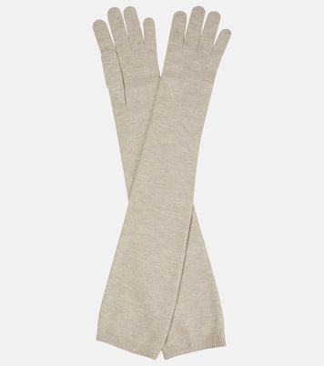 Guanti in cashmere e lamé | Brunello Cucinelli