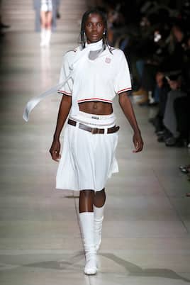 Gonna plissé in sablé | Miu Miu