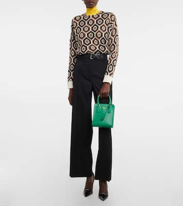 Jersey de cuello alto en punto intarsia | Prada