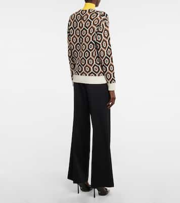 Jersey de cuello alto en punto intarsia | Prada