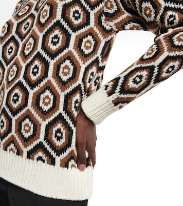 Jersey de cuello alto en punto intarsia | Prada