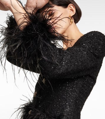 Jourdan feather-trimmed jacket | Rebecca Vallance