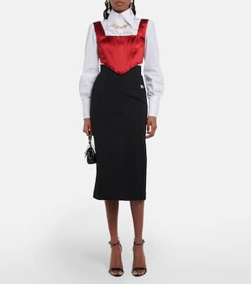 Falda midi de tubo de jersey | Dolce&Gabbana