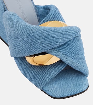 Mules in denim con catena | JW Anderson