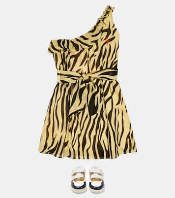 Printed one-shoulder cotton dress | The Animals Observatory