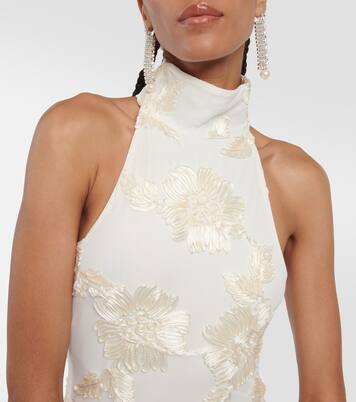 Asymmetric appliqué midi dress | Rotate