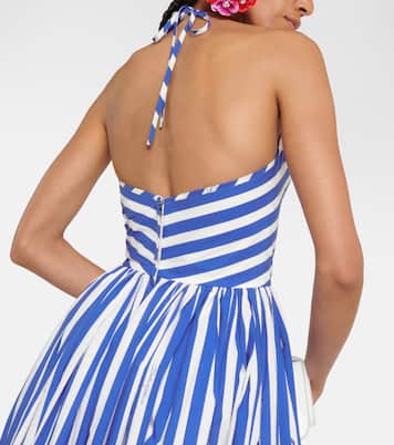 Abito midi Portofino a righe in cotone | Dolce&Gabbana