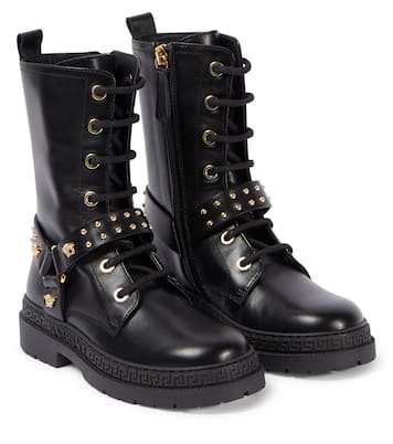 Stivali stringati Medusa in pelle | Versace Kids