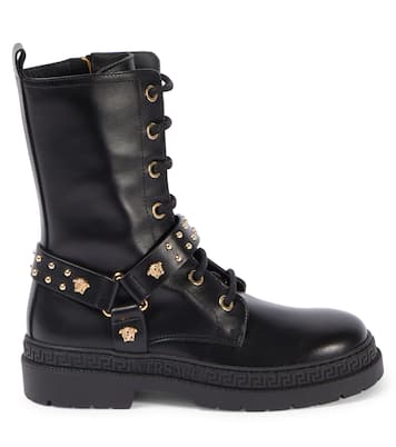 Stivali stringati Medusa in pelle | Versace Kids