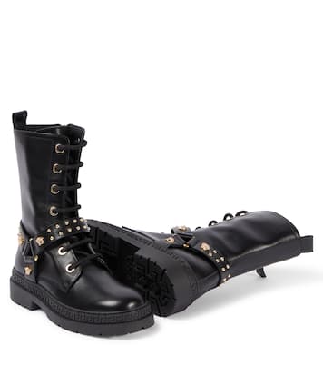 Stivali stringati Medusa in pelle | Versace Kids