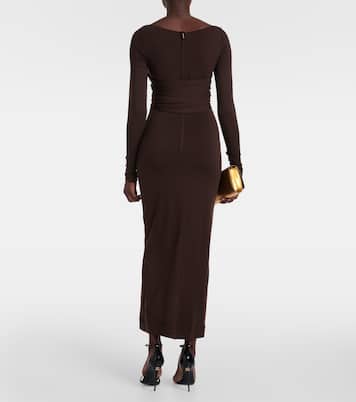 Draped wool-blend midi dress  | Dolce&Gabbana