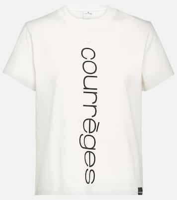 Logo printed cotton T-shirt | Courrèges