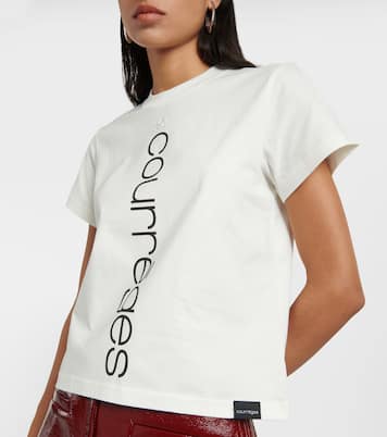 Logo printed cotton T-shirt | Courrèges