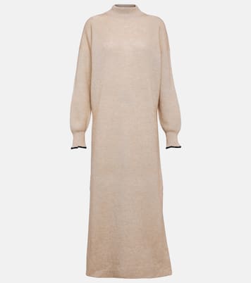 Midikleid aus Alpakawolle und Baumwolle | Brunello Cucinelli