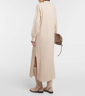 Midikleid aus Alpakawolle und Baumwolle | Brunello Cucinelli