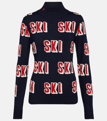 Wool jacquard turtleneck sweater | Perfect Moment