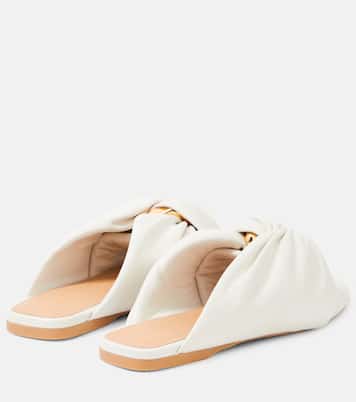 Corner leather slides | JW Anderson