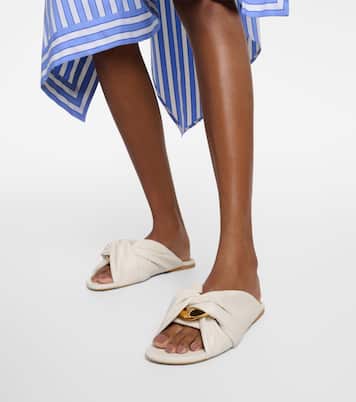 Corner leather slides | JW Anderson