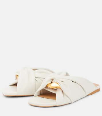 Corner leather slides | JW Anderson